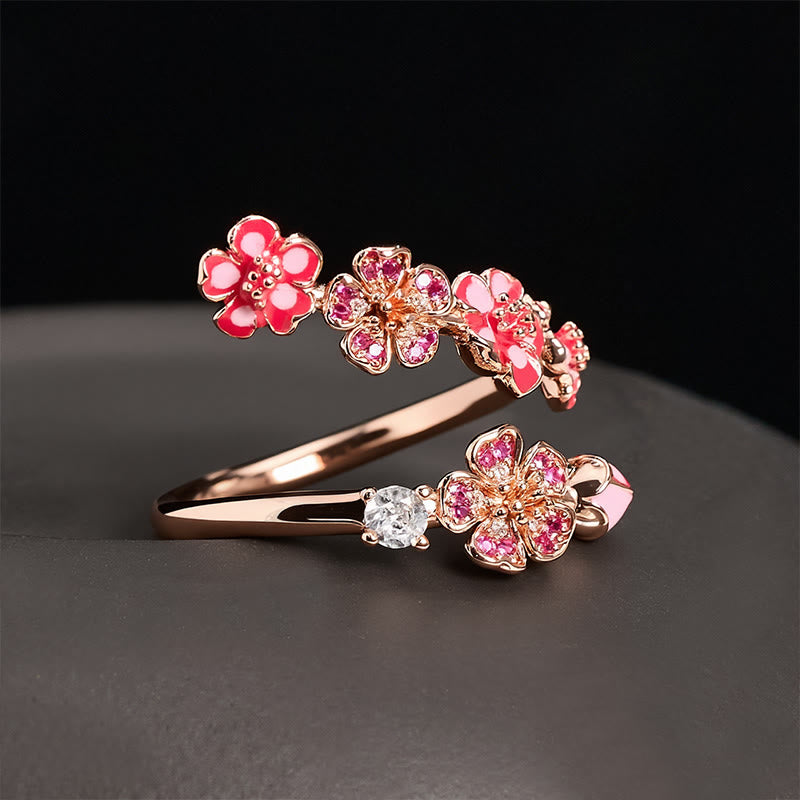 Buddha Stones Copper Peach Blossom Balance Open Ring - 18.9mm-US9 - image 0