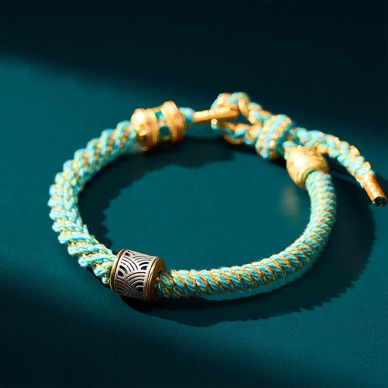 Buddha Stones Hand-Woven Om Mani Padme Hum Five Elements Wuxing Wisdom Tibetan Braided Bracelet - image 22