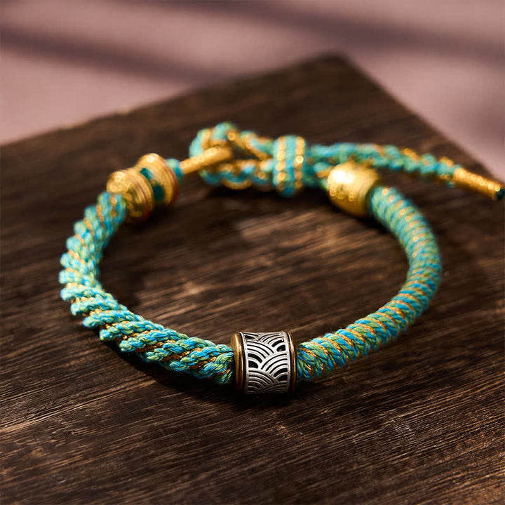 Buddha Stones Hand-Woven Om Mani Padme Hum Five Elements Wuxing Wisdom Tibetan Braided Bracelet - image 20