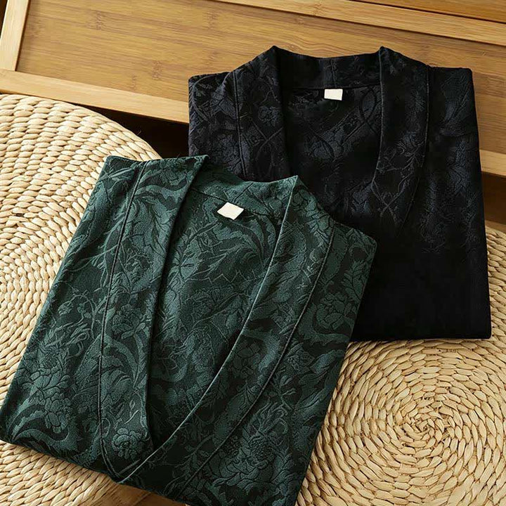 Buddha Stones Fall Tang Style Vintage Drawstring Floral Women's Kimono - image 15
