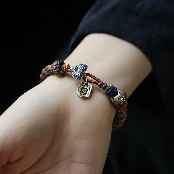 Buddha Stones Tibetan Braided Rope Zakiram Om Mani Padme Hum Peace Bracelet - image 7