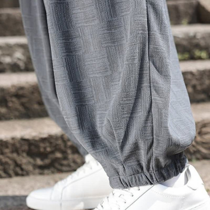 Buddha Stones Fall Winter Casual Vintage Drawstring Geometric Ankle Pants Men's Harem Pants With Pocket - image 17