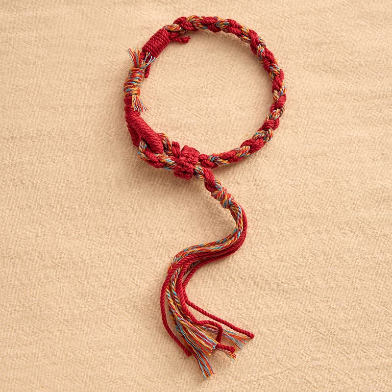 Buddha Stones Adjustable Red String Connection Macrame Bracelet - image 2