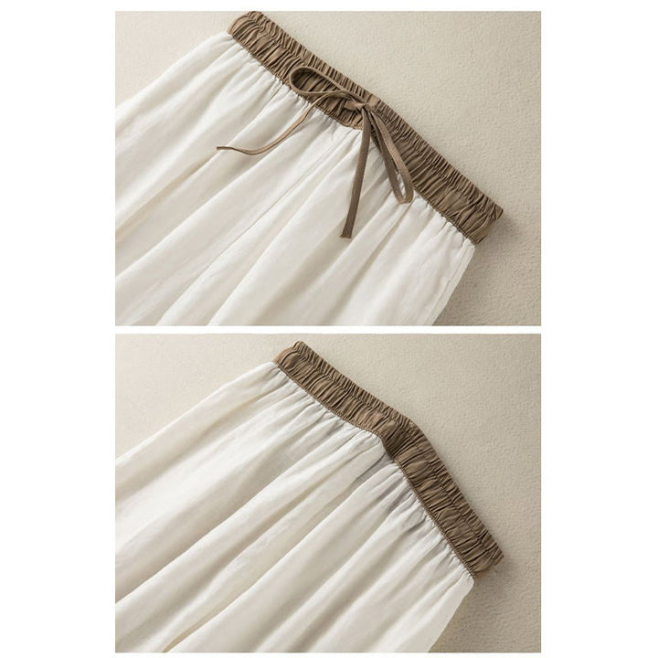 Buddha Stones Plain Cotton Drawstring Women's Harem Pants With Pockets - image 9