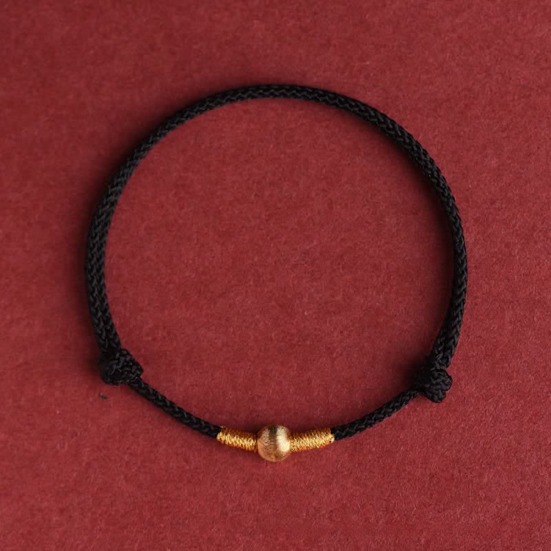 Buddha Stones Red String Hand-Woven Protection Bracelet Anklet - Black - Anklet(Circumference19–24 cm) - image 11