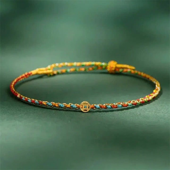 Buddha Stones Hand-Woven Thin Colorful String Protection Bracelet - 4.7–7.5 in (12–19 cm) - image 0