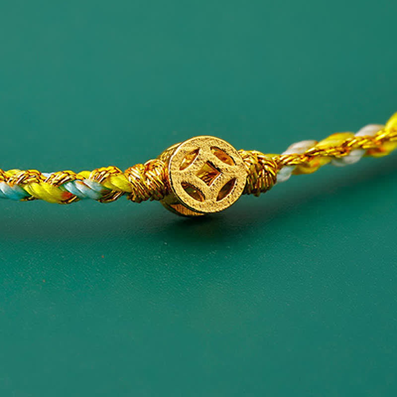 Buddha Stones Hand-Woven Thin Colorful String Protection Bracelet - image 7