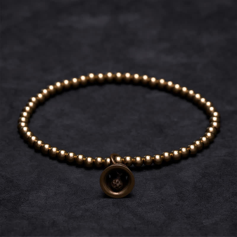 Buddha Stones Copper Beads Chinese Copper Coins Bell Wealth Bracelet - image 1