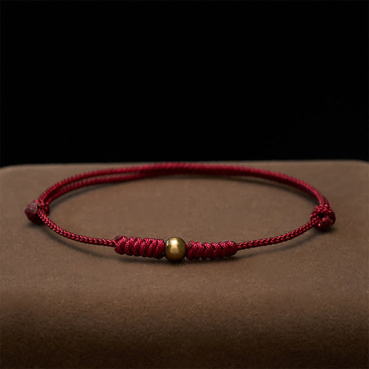 Buddha Stones Red String Copper Bead Connection Bracelet - image 3