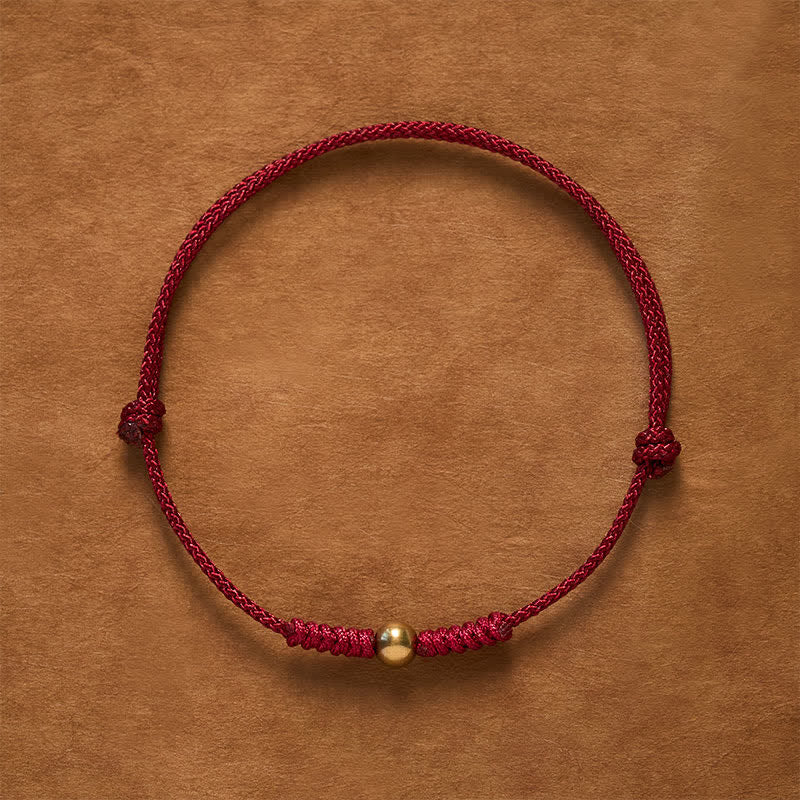 Buddha Stones Red String Copper Bead Connection Bracelet - Red String(Protection ♥ Luck) - image 0