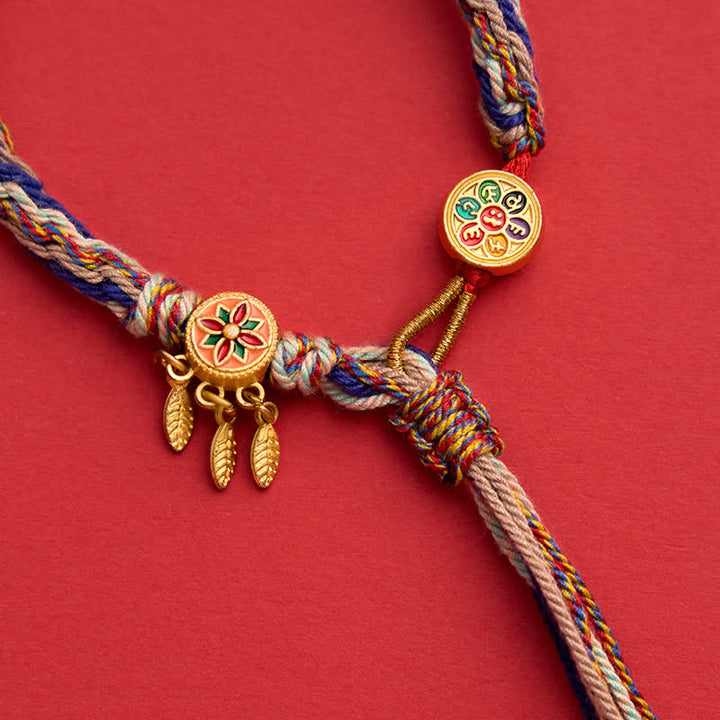 Buddha Stones Ethnic-style Five-Color Red String Protection Bracelet - image 18