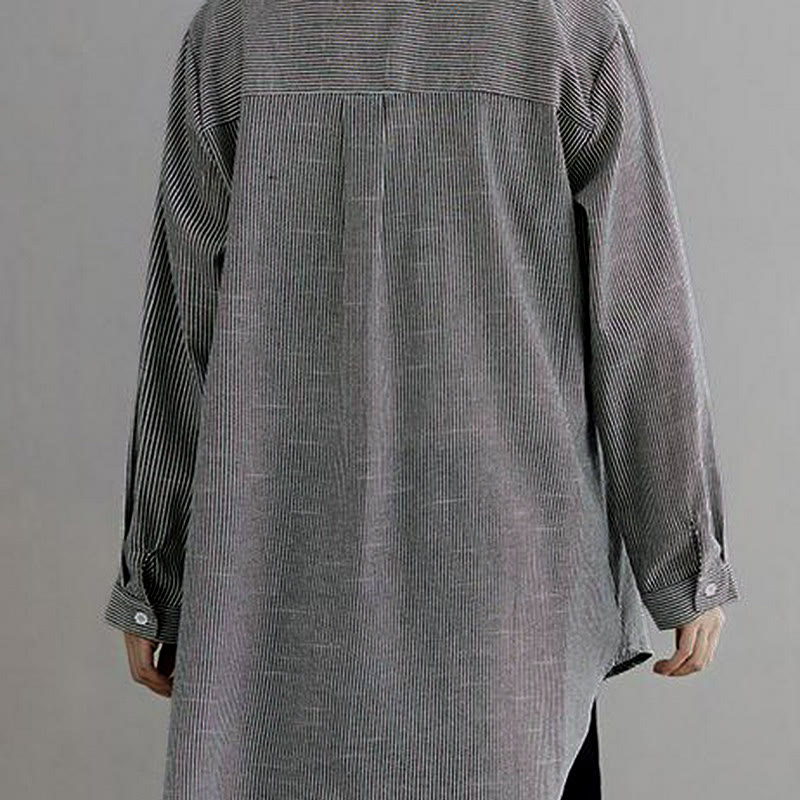 Buddha Stones Spring Fall Casual Vintage Button-Up Abstract Clouds Women's Long Sleeve Shirts - image 10