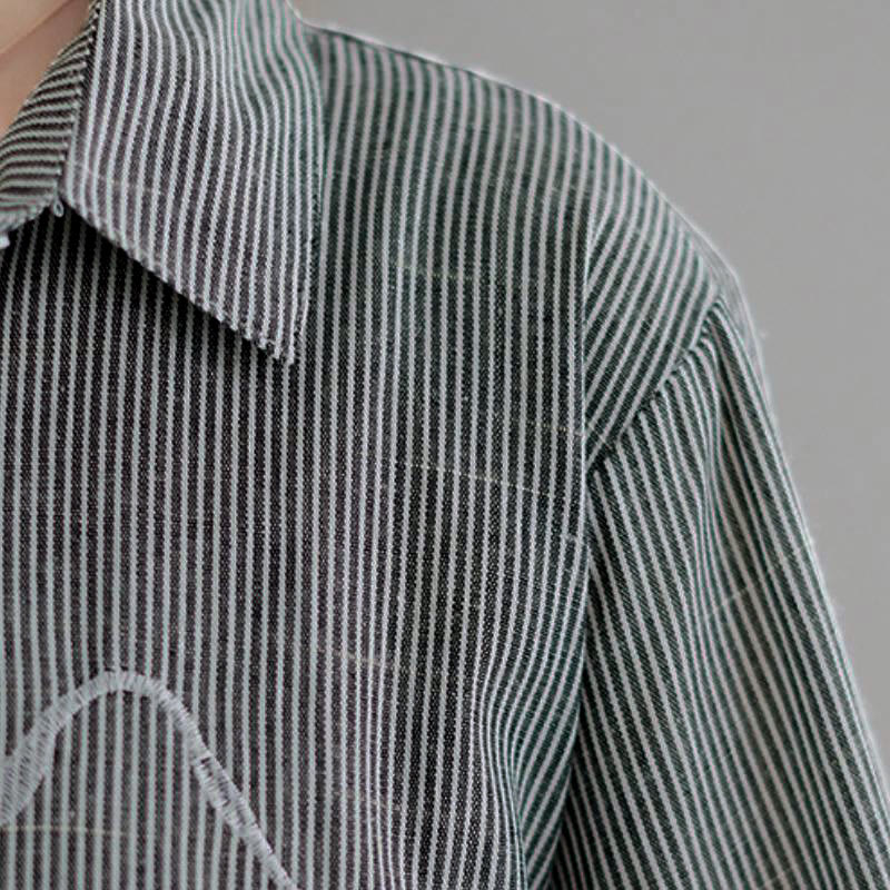 Buddha Stones Spring Fall Casual Vintage Button-Up Abstract Clouds Women's Long Sleeve Shirts - image 12