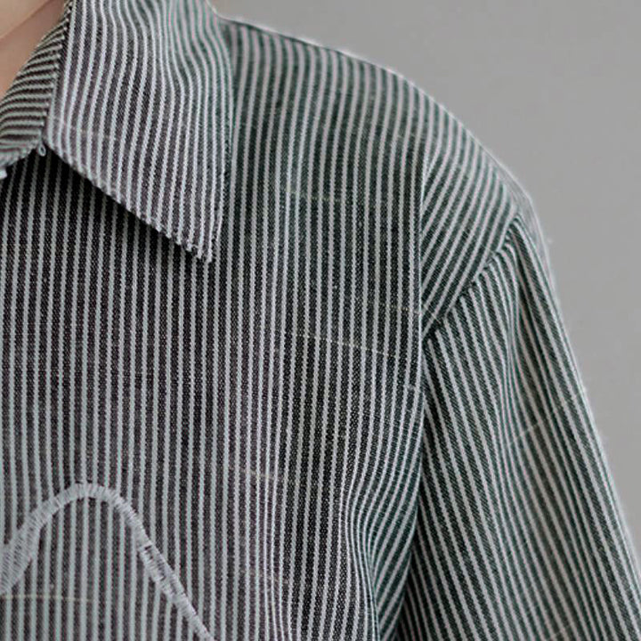 Buddha Stones Spring Fall Casual Vintage Button-Up Abstract Clouds Women's Long Sleeve Shirts - image 12