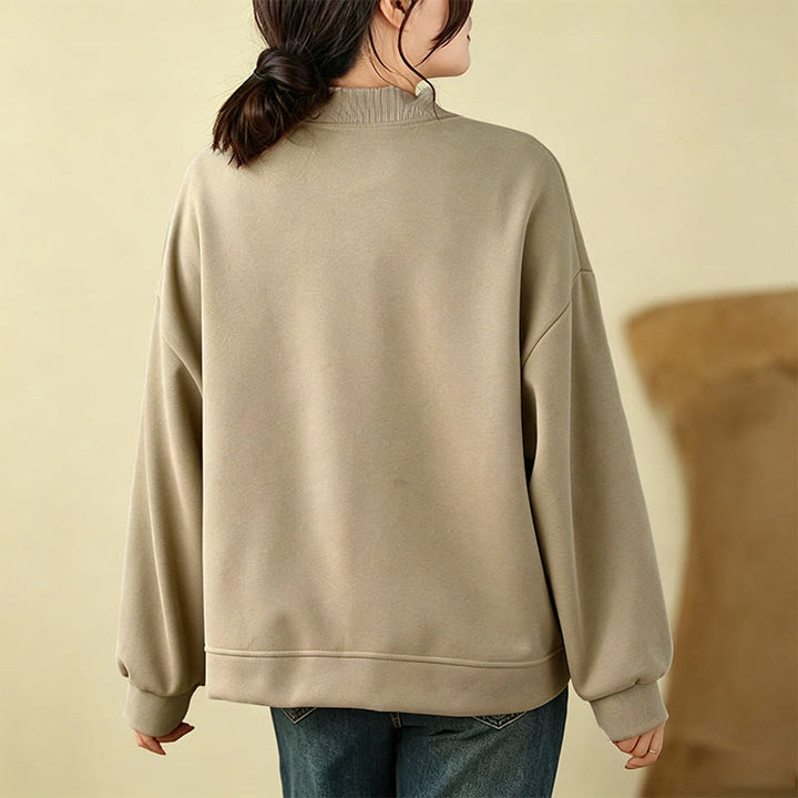 Buddha Stones Fall Casual Minimalist Button-Up Solid Women's Jacket With Pockets - image 8