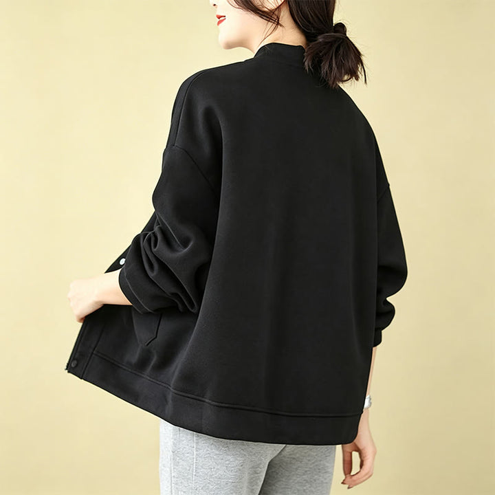 Buddha Stones Fall Casual Minimalist Button-Up Solid Women's Jacket With Pockets - image 21
