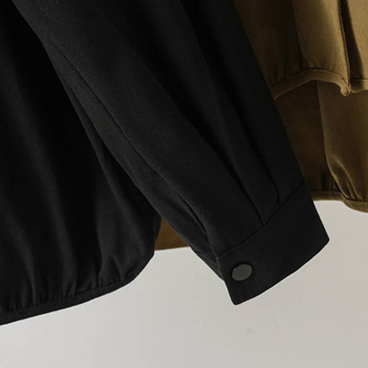 Buddha Stones Fall Casual Tang Style Mandarin Collar Solid Women's Jacket With Patch Pocket - image 25