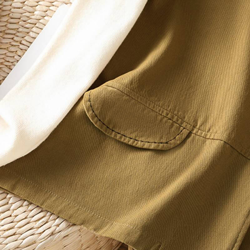 Buddha Stones Summer Casual Minimalist V-Neck Button-Up Solid Tank Top Women's Vest With Pocket - image 10