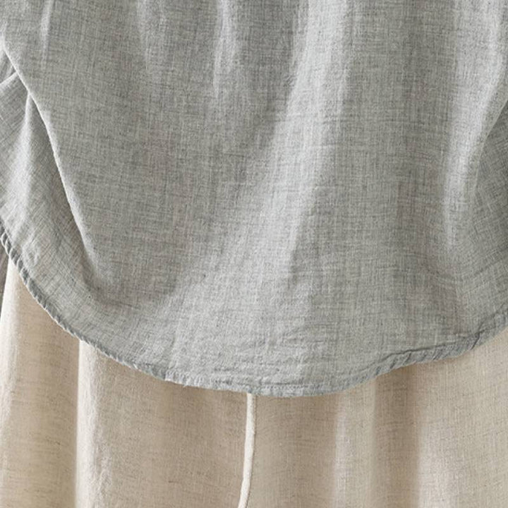 Buddha Stones Spring Casual Vintage Button-Up Contrast Collar Women's Long Sleeve Shirts - image 14