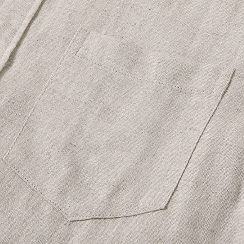 Buddha Stones 2Pcs Spring Fall Casual Button-Up Solid Shirt Pants Men's Meditation Cloth With Pockets - image 3