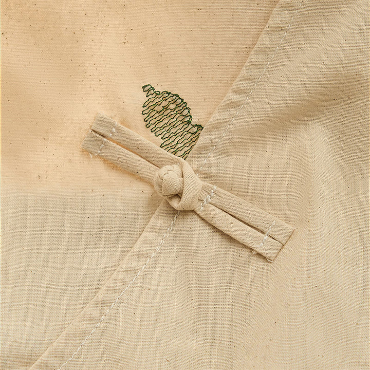 Buddha Stones Summer Tang Style Mandarin Collar Frog Button Gourd Embroidery Women's Short Sleeve Shirts - image 15
