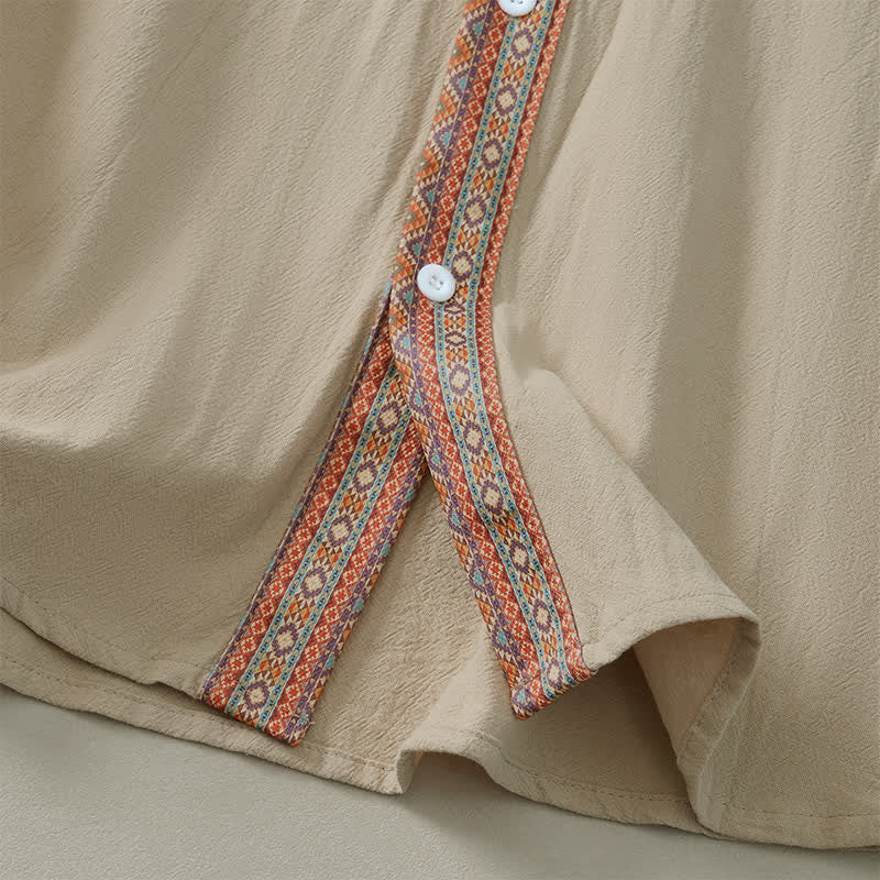 Buddha Stones Spring Fall Casual Vintage Button-Up Geometric Men's Long Sleeve Shirts - image 19