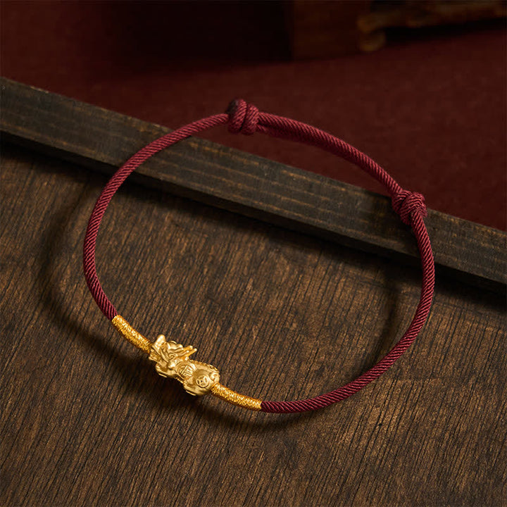 Buddha Stones Handmade Red String PiXiu Luck Bracelet - image 3