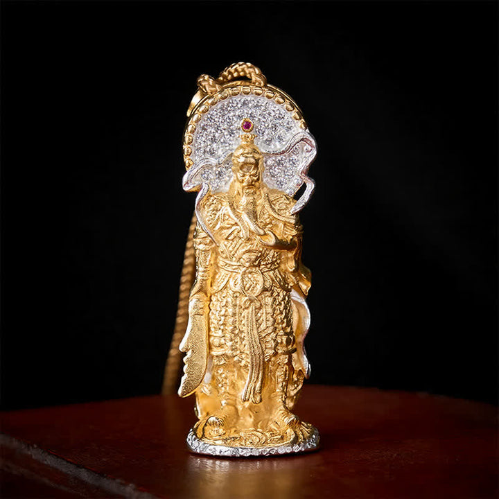 Buddha Stones Copper Lord Guan Grounding Protection Relief Pendant Necklace - Lord Guan(Loyalty ♥ Righteousness) - image 0