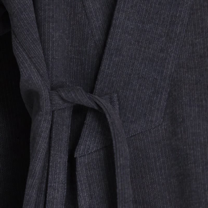Buddha Stones Fall Winter Classic Minimalist Solid Corduroy Men's Kimonos - image 10