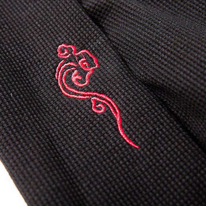 Buddha Stones Fall Winter Casual Tang Style Embroidery Solid Men's Kimonos - image 8