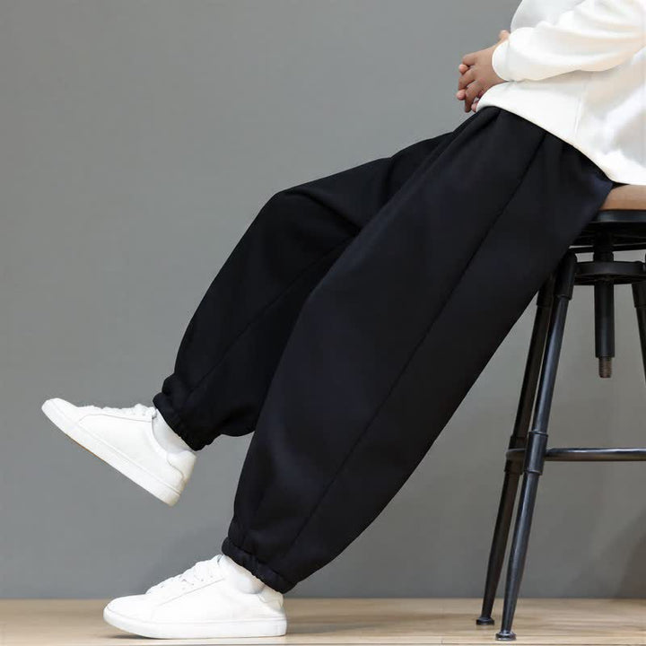 Buddha Stones Fall Winter Casual Minimalist Athletic Drawstring Solid Ankle Pants Men's Tapered Pants With Pockets - image 12