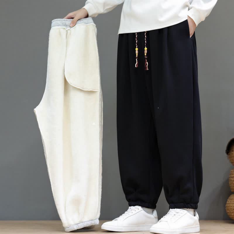 Buddha Stones Fall Winter Casual Minimalist Athletic Drawstring Solid Ankle Pants Men's Tapered Pants With Pockets - image 14