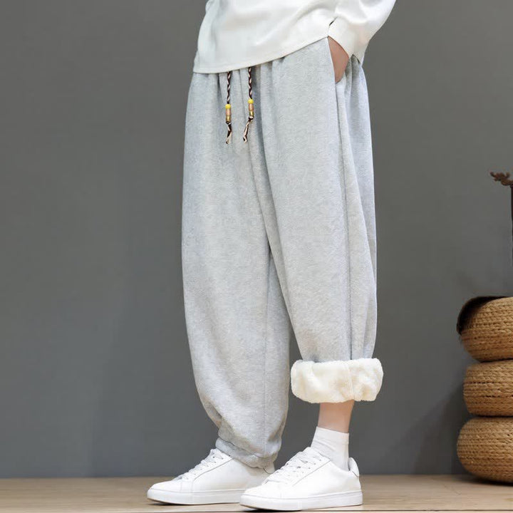 Buddha Stones Fall Winter Casual Minimalist Athletic Drawstring Solid Ankle Pants Men's Tapered Pants With Pockets - image 7
