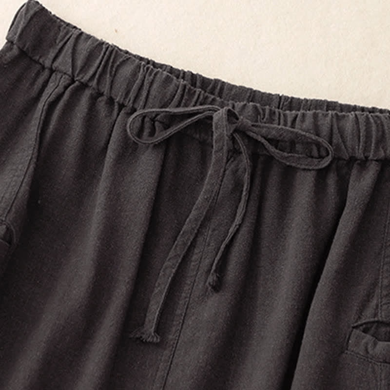 Buddha Stones Drawstring A-line Elastic Waist Women's Skirt - image 14