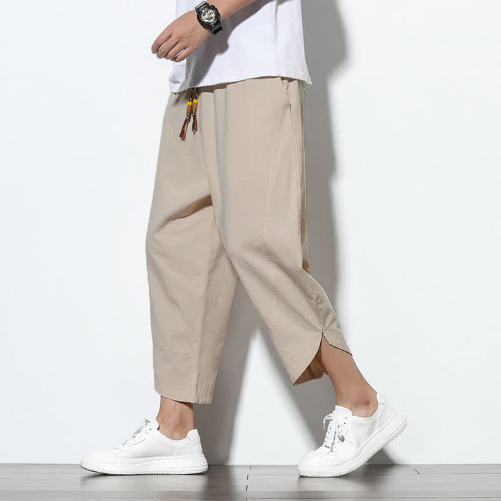 Buddha Stones Casual Summer Drawstring 7-8 Length Men's Harem Pants With Pockets - image 12
