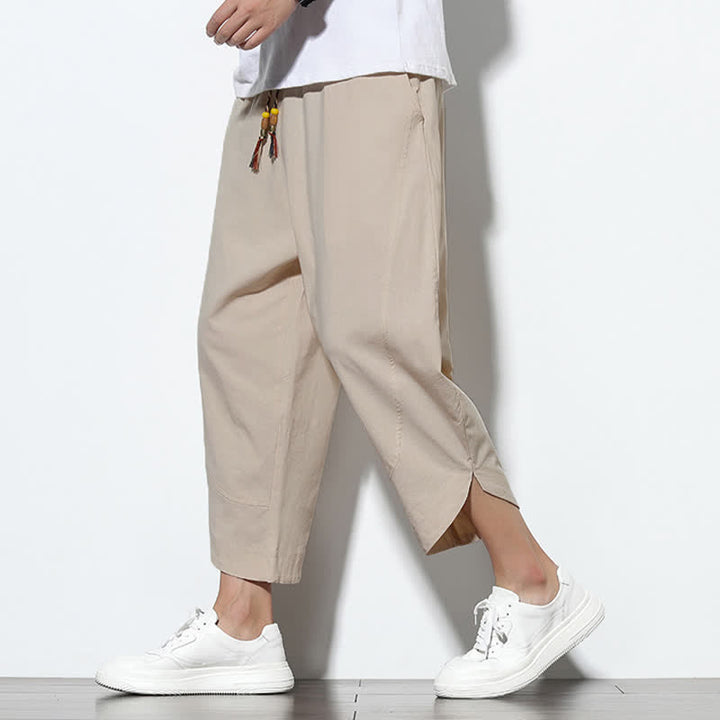 Buddha Stones Casual Summer Drawstring 7-8 Length Men's Harem Pants With Pockets - image 14