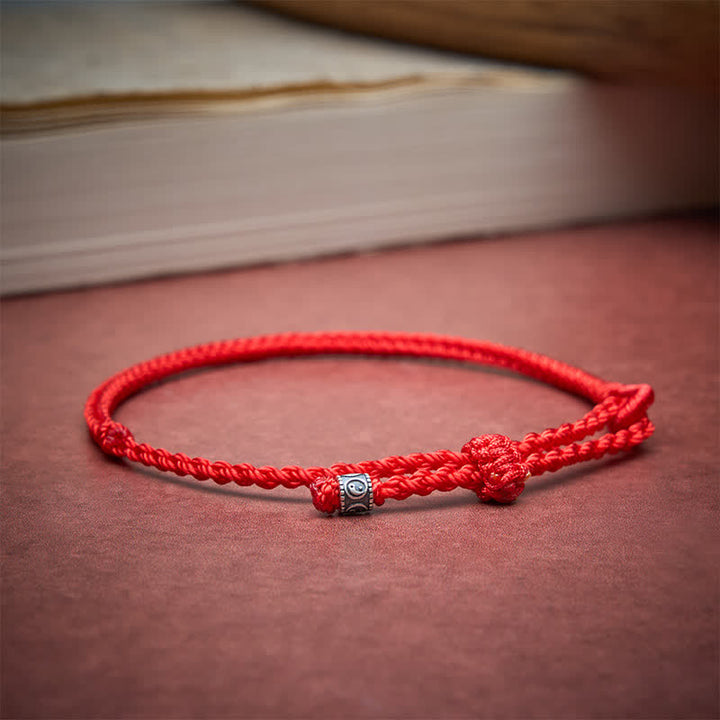 Buddha Stones Red String 925 Sterling Silver Yin Yang Protection Bracelet - image 13
