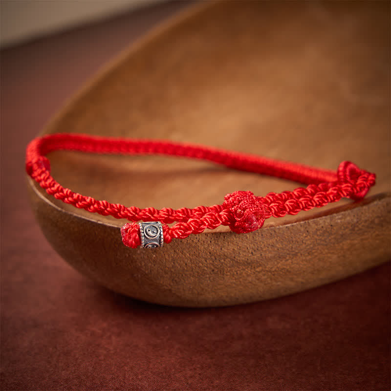 Buddha Stones Red String 925 Sterling Silver Yin Yang Protection Bracelet - Red String - 6.3–7.1 in (16–18 cm) - image 11