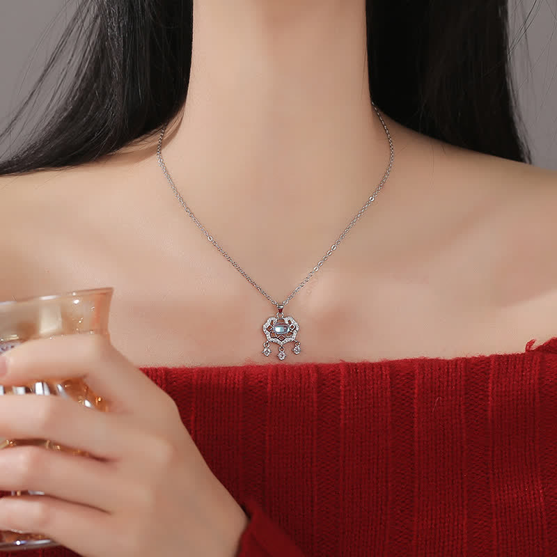 Buddha Stones Moonstone Peace Lock Chinese Lock Charm New Beginnings Necklace - image 7