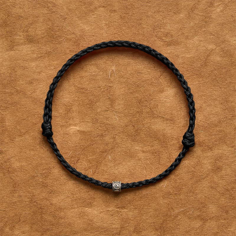 Buddha Stones Black Red String 925 Sterling Silver Yin Yang Protection Bracelet Anklet - image 16