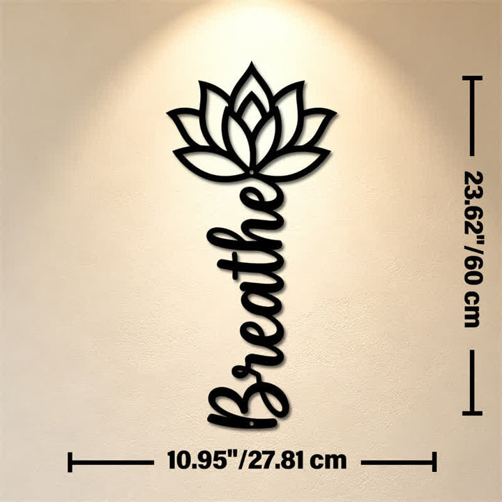 Buddha Stones Lotus Breathe New Beginnings Vertical Iron Meaningful Symbols Wall Art - Approx. 27.81cm x 60cm x 0.12cm / 10.95in x 23.62in x 0.05in - image 10