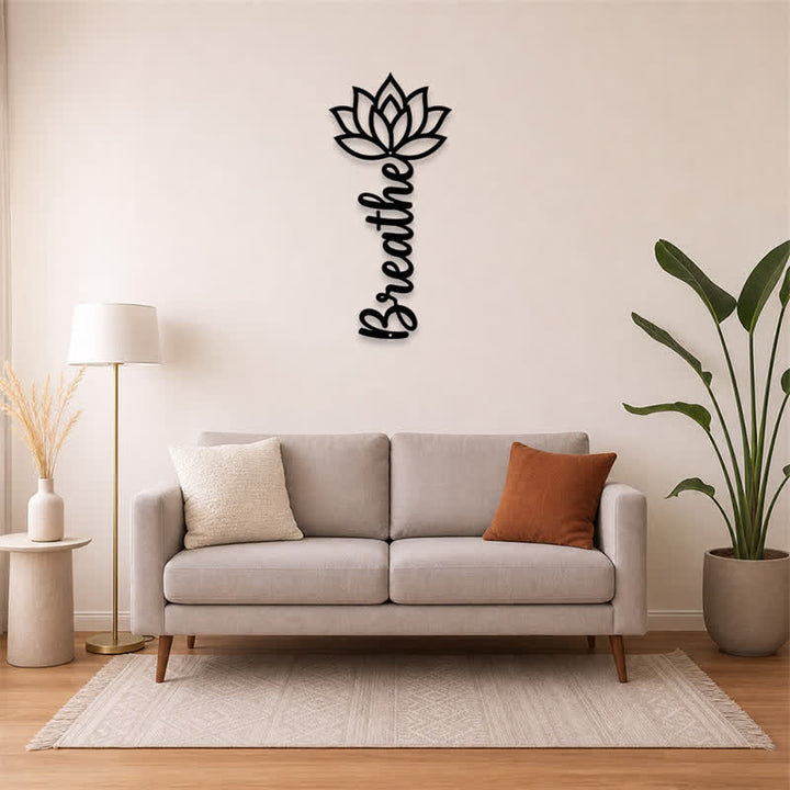 Buddha Stones Lotus Breathe New Beginnings Vertical Iron Meaningful Symbols Wall Art - image 11