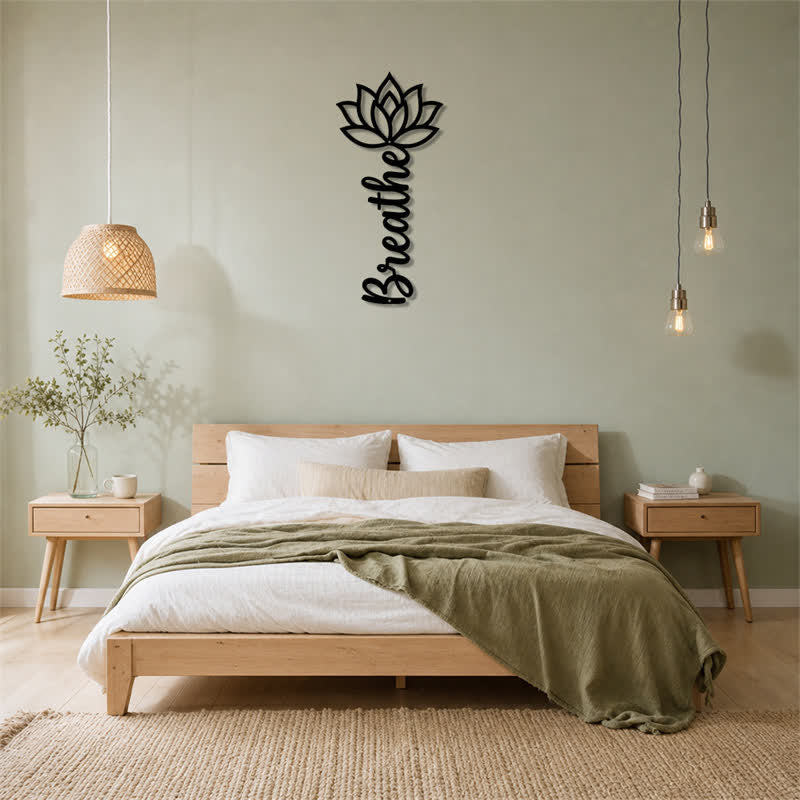 Buddha Stones Lotus Breathe New Beginnings Vertical Iron Meaningful Symbols Wall Art - image 12