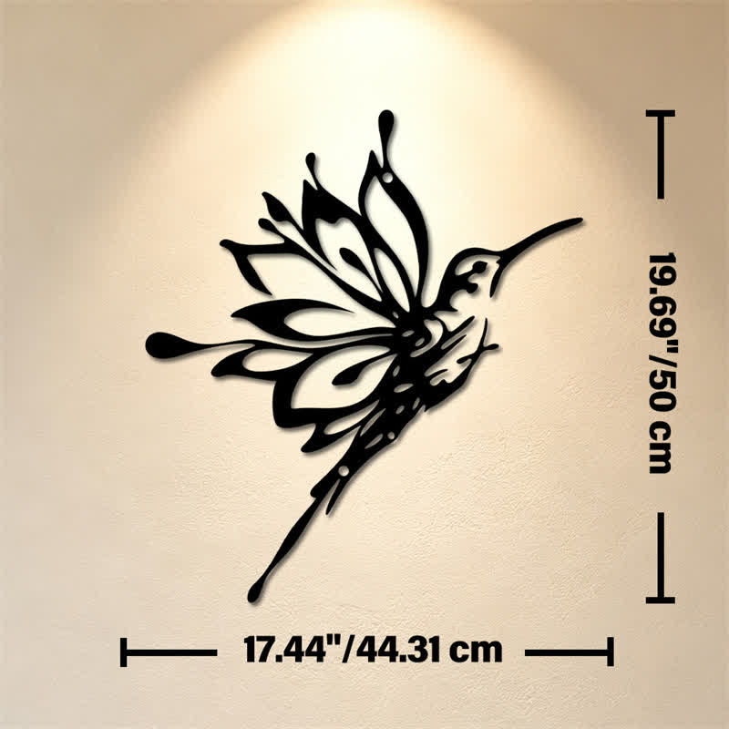 Buddha Stones Lotus Hummingbird New Beginnings Matte Black Silhouette Iron Meaningful Symbols Wall Art - Approx. 44.31cm x 50cm x 0.12cm / 17.44in x 19.69in x 0.05in - image 10