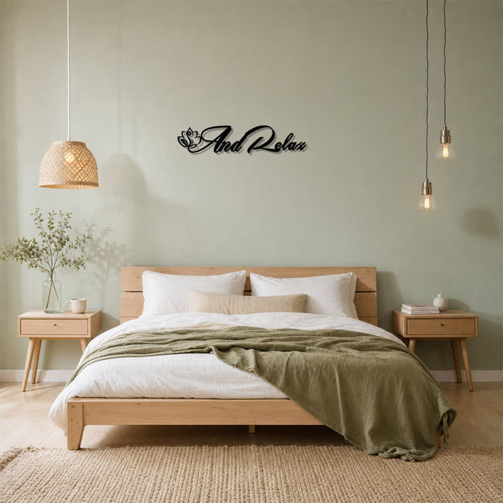 Buddha Stones Lotus Purity And Relax Script Iron Meaningful Symbols Wall Art - image 14