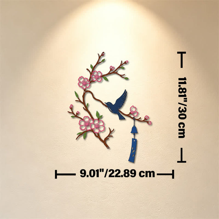 Buddha Stones Bird and Blossom Branch Iron Meaningful Symbols Wall Art - Colorful - Approx. 22.89cm x 30cm x 0.1cm / 9.01in x 11.81in x 0.04in - image 18