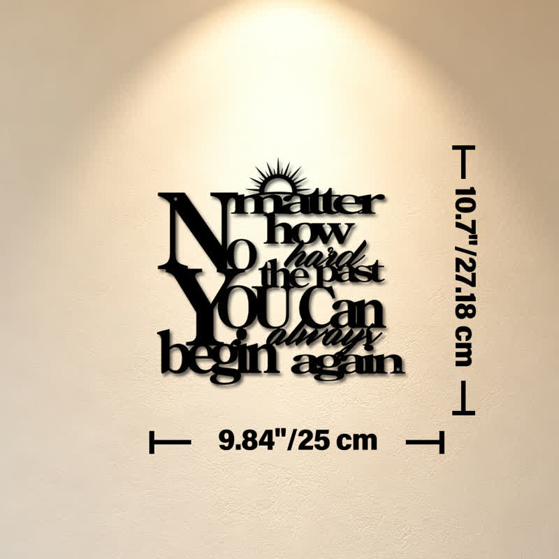 Buddha Stones Laser Cut Inspirational Quote Sunray Matte Iron Metal Meaningful Symbols Wall Art - Approx. 25cm x 27.18cm x 0.1cm / 9.84in x 10.70in x 0.04in - image 2