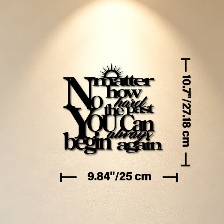 Buddha Stones Laser Cut Inspirational Quote Sunray Matte Iron Metal Meaningful Symbols Wall Art - Approx. 25cm x 27.18cm x 0.1cm / 9.84in x 10.70in x 0.04in - image 2