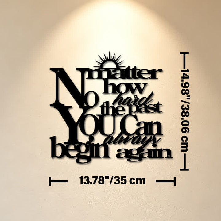 Buddha Stones Laser Cut Inspirational Quote Sunray Matte Iron Metal Meaningful Symbols Wall Art - Approx. 35cm x 38.06cm x 0.1cm / 13.78in x 14.98in x 0.04in - image 6