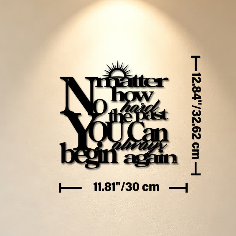 Buddha Stones Laser Cut Inspirational Quote Sunray Matte Iron Metal Meaningful Symbols Wall Art - Approx. 30cm x 32.62cm x 0.1cm / 11.81in x 12.84in x 0.04in - image 4